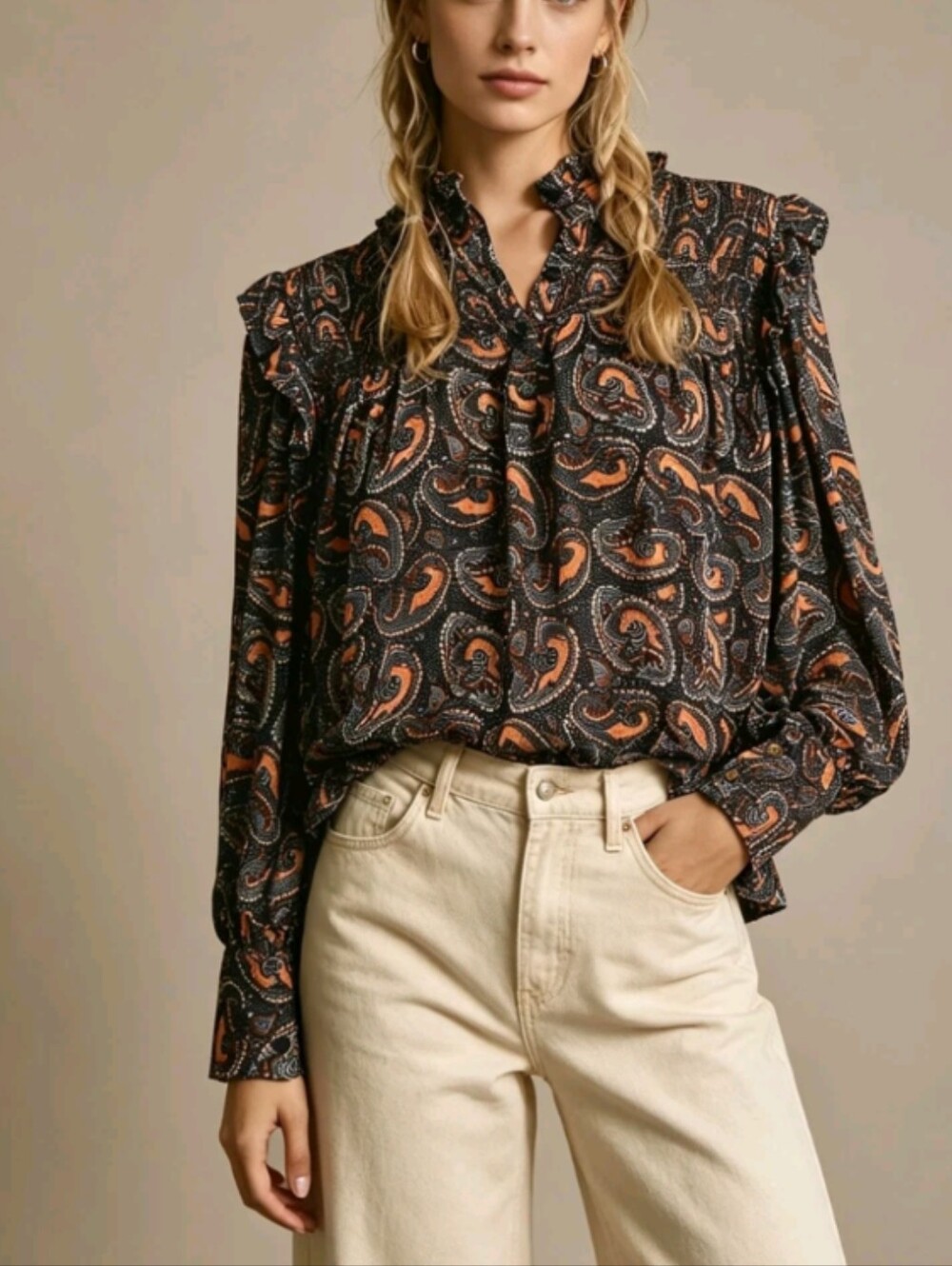 Antik Batik Otto Paisley Print Blouse